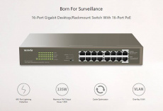 Коммутатор Tenda TEG1116P-16-150W (арт. TEG1116P-16-150W)