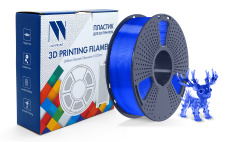 Филамент NV Print PLA Transparent Blue 1.75 мм длина 330 м 1 кг (арт. NV-3D-PLA-TRANSP-BLUE)