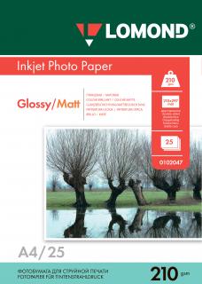 Фотобумага Lomond ФОТОБУМАГА ДЛЯ СТРУЙНОЙ ПЕЧАТИ, A4, 210 Г/М2, 25 ЛИСТОВ. (арт. 0102047)