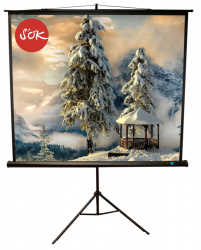 Экран для проектора SOK Cinema 200x200см TriScreen 1:1 напольный рулонный белый 111' (арт. SCPST-200x200BLCK)