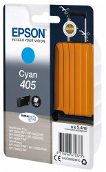 Картридж струйный Epson 405 Suitcase DURABrite Ultra, голубой (300 стр.) (арт. C13T05G24010)