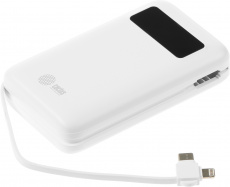 Мобильный аккумулятор Cactus 3A 1xUSB белый (10000 mAh) (арт. CS-PBFSNT-10000)