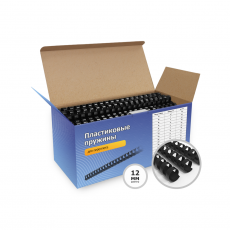 Пластиковые пружины ГЕЛЕОС 12 мм черные 100 шт. (арт. BCA4-12B)