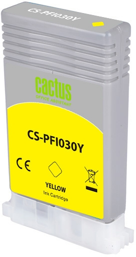 Струйный картридж Cactus (желтый, 260 мл.) (арт. CS-PFI030Y)