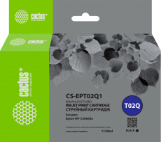 Картридж струйный Cactus (T02Q) черный пигментный для Epson (1084 мл) (арт. CS-EPT02Q1)