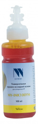 Чернила NV Print NV-INK100 Yellow универсальные на водной основе для аппаратов HP (100 ml) (арт. NV-INK100YH)