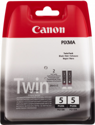 Набор картриджей Canon PGI-5BK (чёрный, 2 картриджа, 26 мл.) (арт. 0628B030)