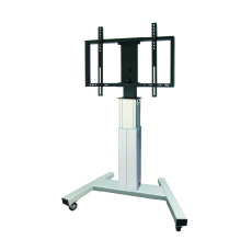 Стойка моторизированная на колесах для монитора OMB 90″ ELECTRIC UP-DOWN 2.0 (silver) (арт. 07111)