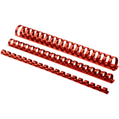 Пластиковые пружины Fellowes 8 мм. Цвет: красный, 100 шт (арт. FS-53456)
