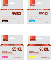 Комплект струйных картриджей EasyPrint HP CN045AE №950XL; HP CN046AE №951XL; HP CN047AE №951XL; HP CN048AE №951XL (арт. IH-950XL/951XL_SET)