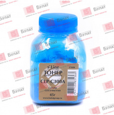 Тонер Булат для Samsung CLP-300 банка 45г Cyan БУЛАТ s-Line (арт. BASMCLP300140)