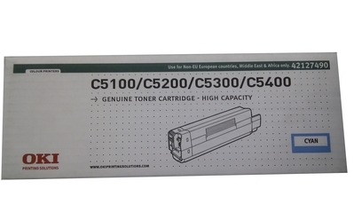 Тонер-картридж OKI голубой для C5100/5200/5300/5400 (5000 стр.) (арт. 42127490)