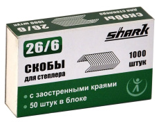Скобы для степлера Реалист для Shark 26/6 (1000 шт.) (арт. 5753)
