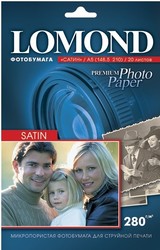 Фотобумага Lomond Satin Warm, А5, 280 г/м2, 20 листов. (арт. 1104205)