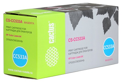 Картридж Cactus пурпурный (2800стр.) для HP (арт. CS-CC533A)