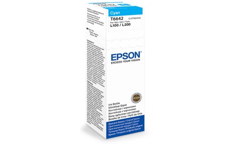 Картридж Epson T6642 Cyan ink bottle 70ml (арт. C13T66424A)