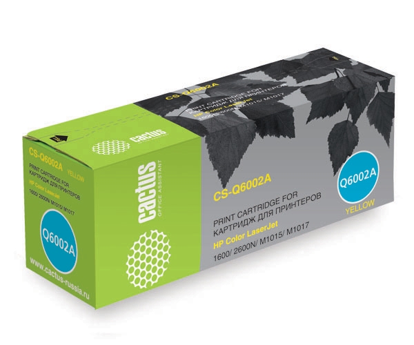 Картридж Cactus желтый (2000стр.) для HP (арт. CS-Q6002A)