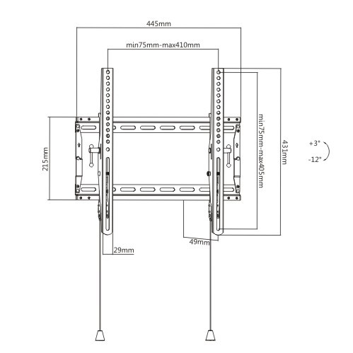 Сверхпрочное настенное наклонное крепление FIX LP59-44T (арт. LP59-44T)