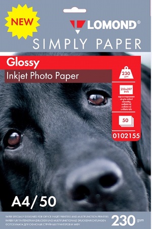 Фотобумага Lomond Glossy Photo Paper, A4, 230 г/м2 (арт. 1103110)