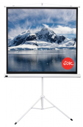 Экран для проектора SOK Cinema 200x200см TriScreen 1:1 напольный рулонный белый 111' (арт. SCPST-200x200)
