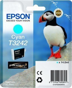Оригинальный струйный картридж Epson T3242 Cyan (арт. C13T32424010)