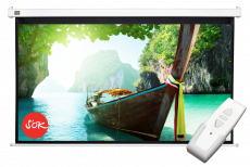 Экран для проектора SOK Cinema Pro, 150″, 16:9, настенно-потолочный, моторизованный, белый корпус (арт. SCPSM-332x186FG-ED90)