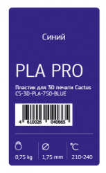 Пластик для принтера 3D Cactus PLA Pro d1.75мм 0.75кг 1цв. (арт. CS-3D-PLA-750-BLUE)