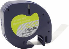 Картридж ленточный Cactus (12267) черный/прозрачный для Dymo Letra Tag LT-100H (арт. CS-LT-12267)