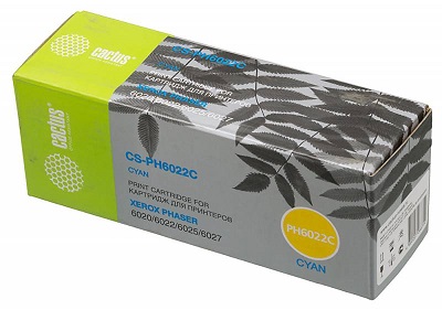 Картридж Cactus 106R02760 голубой (1000стр.) для Xerox (арт. CS-PH6022C)