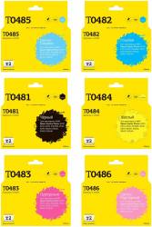 Комплект струйных картриджей T2 T0481 (арт. IC-ET0487)