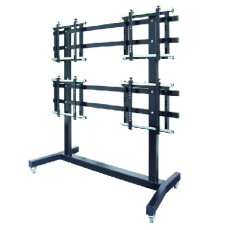 Крепеж напольный на колесах для видеостены OMB 46-55″ MOVYALL single 2*1 (black) (арт. 08004)