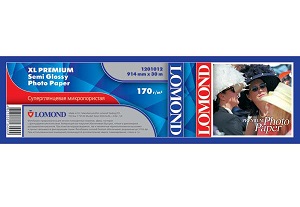 Фотобумага Lomond XL Premium Semi Glossy Photo Paper, 200 г/м2, 914 х 50,8 мм, 30 метров (арт. 1201012)