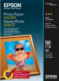 Бумага Epson Photo Paper Glossy A3 200 г/м2, в упаковке 50 листов (арт. C13S042537)