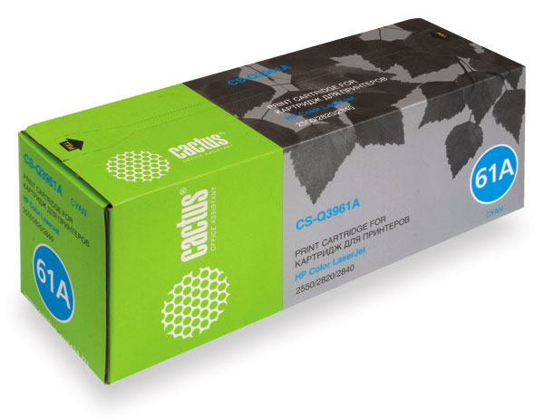 Картридж Cactus Тонер Картридж CS-Q3961A голубой для HP (4000стр.) (арт. CS-Q3961A)