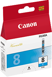 Оригинальный картридж Canon CLI-8C EMB (голубой, 13 мл.) (арт. 0621B024)