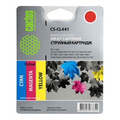 Картридж Cactus Картридж струйный CS-CL441 многоцветный для Canon (180стр.) (арт. CS-CL441)