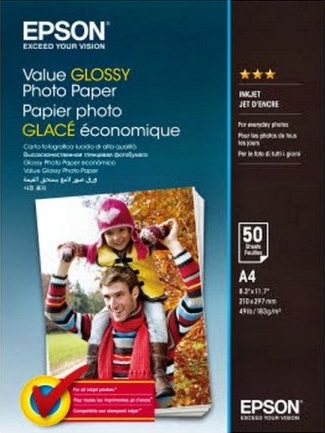 Бумага Epson Value Glossy Photo Paper A4 (50 листов) (арт. C13S400036)