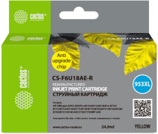 Струйный картридж Cactus (желтый, 24 мл.) (арт. CS-F6U18AE-R)
