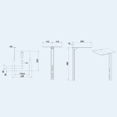 Полка для камеры OMB BIG TROLLEY SHELF CAMERA (black) (арт. 07076)