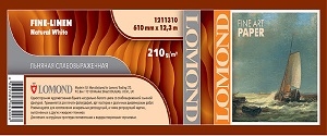 Бумага Lomond Middle-Linen Natural White, ролик 610 x 51 мм, 210 г/м2, 12.3 метров (арт. 1211310)
