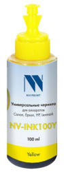 Чернила NV Print NV-INK100 универсальные Yellow на водной основе (100 ml) Китай (арт. NV-INK100Y)