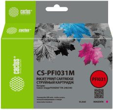 Струйный картридж Cactus (пурпурный, 260 мл.) (арт. CS-PFI031M)