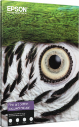 Текстурированная фотобумага Epson Fine Art Cotton Textured Natural A3+ (арт. C13S450282)