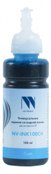 Чернила NV Print NV-INK100 Cyan универсальные на водной основе для аппаратов HP (100 ml) (арт. NV-INK100CH)