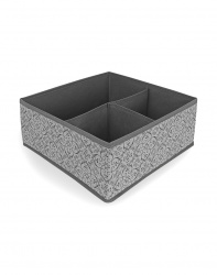 Органайзер ГЕЛЕОС для хранения белья, «Грей» / Серый, 28х28х13 см (арт. ГРЕ-12)