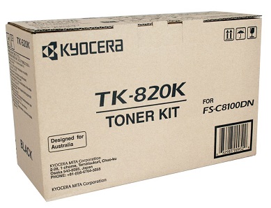 Оригинальный тонер-картридж Kyocera TK-820K (чёрный, 15000 стр.) (арт. 1T02HP0EU0)