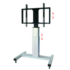 Стойка моторизированная на колесах для монитора OMB 90″ ELECTRIC UP-DOWN MAXI (silver) (арт. 07080)