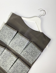 Органайзер ГЕЛЕОС подвесной, 12 карманов, «Грей» / Серый, 82х40 см (арт. ГРЕ-161)