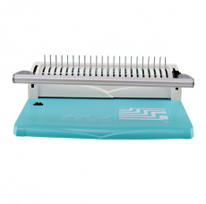 Переплетчик ГЕЛЕОС БП-13+ бирюзово-белый на пластиковую пружину, А4 (арт. БП13пбб)