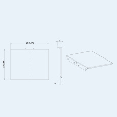 Полка OMB BIG TROLLEY SHELF PLATE (black) (арт. 07077)